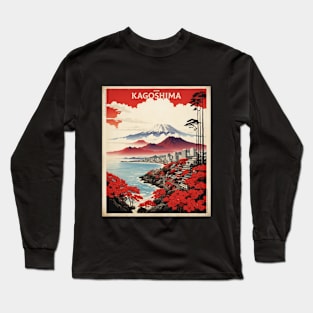 Kagoshima Japan Travel Vintage Tourism Poster Long Sleeve T-Shirt